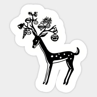 Decorated Deer Sticker